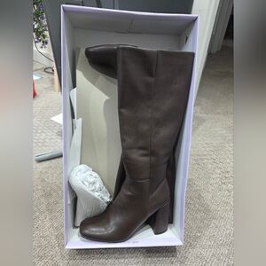 Steve Madden Dark Brown Over-the-Knee Block Heel Boots
